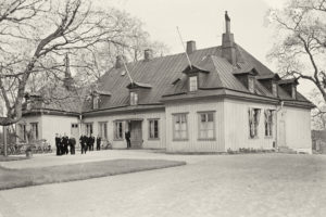 Kristinahuset på 40-talet, svartvit bild.