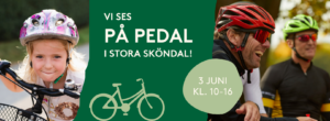 Vi ses på pedal i Stora Sköndal! 3 juni kl. 10-16.